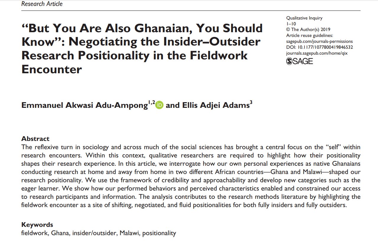 but you are also ghanaian